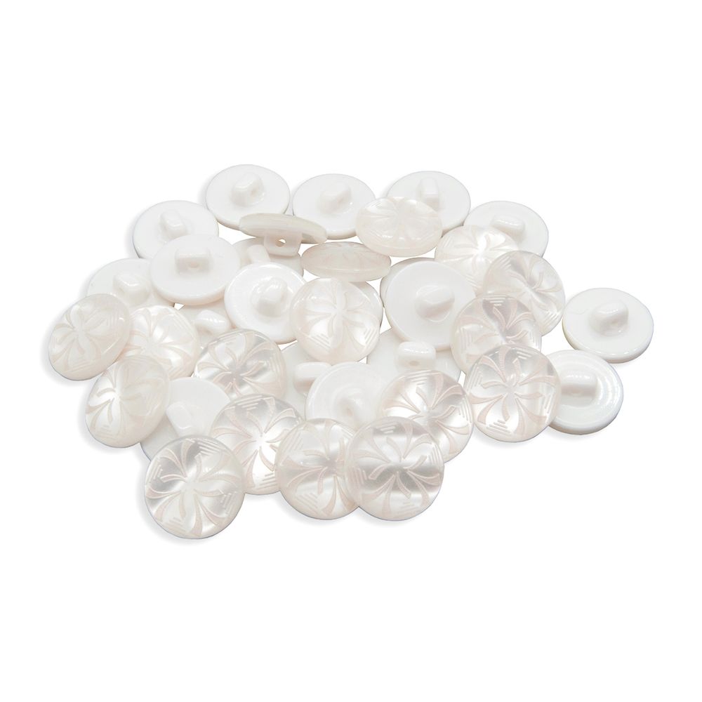Пуговицы на ножке 18L (White (белый)), 36 шт /TOS/