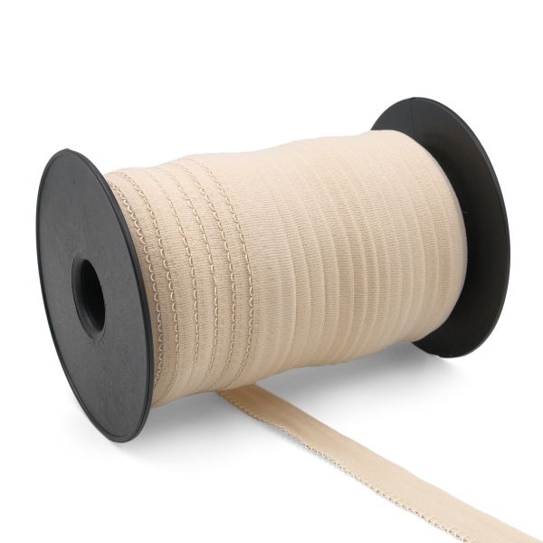 Резинка бельевая (отделочная) становая 20.0 мм / 50 метров, бежевый, (ML129020)