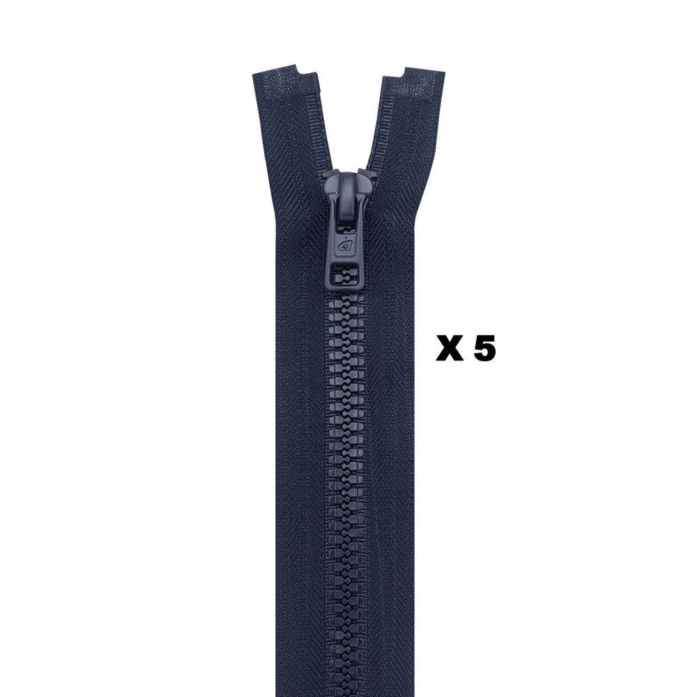 Молния трактор Arta Т6 (6 мм) 1 зам., разъем., 50 см, (2076), A058 т.синий, НОВЫЙ МАТОВЫЙ ЗАМОК, уп.5 штук