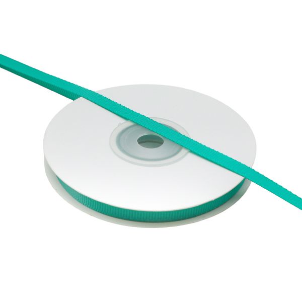 Лента репсовая (в рубчик) 6.0 мм, 121 бирюзовый, уп.18,28 м