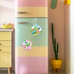 Картина по номерам Фрея PNBM-025, Красочные птицы, (на магните) 9х9 см