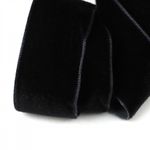 Лента бархатная (тесьма) 20.0 мм / 22.86±1 метров, арт.20VR03 нейлон цв.черный