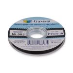 Лента репсовая (в рубчик) с зубчатым краем 10.0 мм, 25±1 метров, 002 черный, Gamma PTGR-10