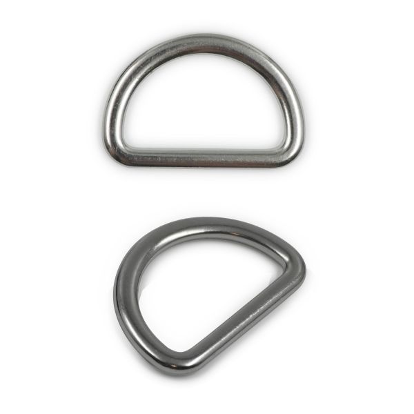 Полукольцо литое металл внутр. 20 мм (внешн. 25х17 мм), 4 шт, цинк, цв. матовое серебро, Prym