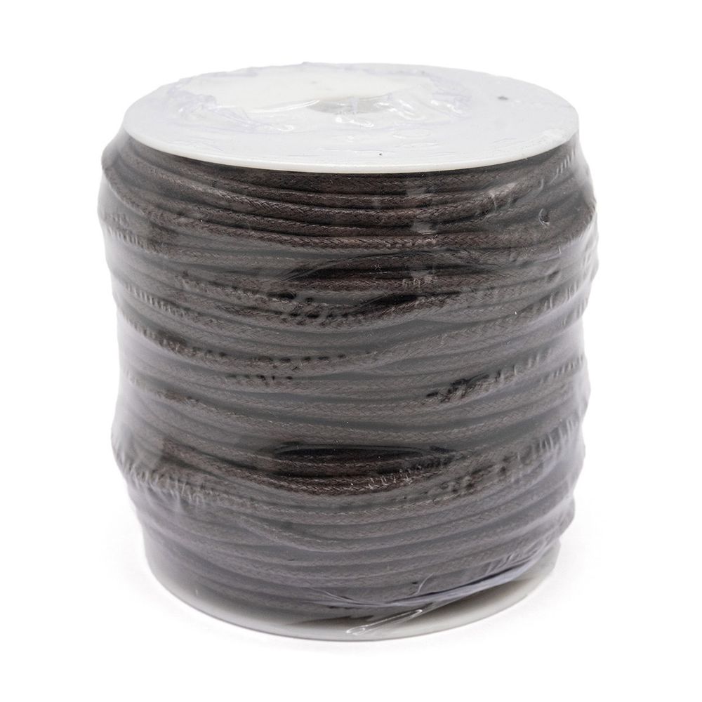 Шнур вощеный ⌀2.0 мм / 100 метров, цв.С868 т.коричневый