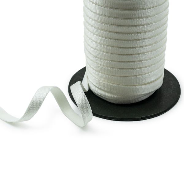 Резинка бельевая (бретелечная) блестящая 10.0 мм / 50 метров, молочный, ML177.010