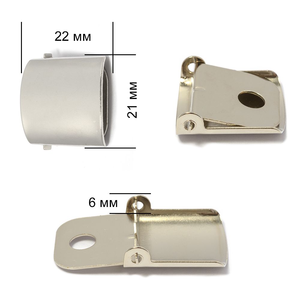 Застежка для бейсболки металл 18 мм, ТВ.JX8021, цв. никель уп. 100 шт Застежка для бейсболки металл 18 мм, ТВ.JX8021, цв. никель уп. 100 шт