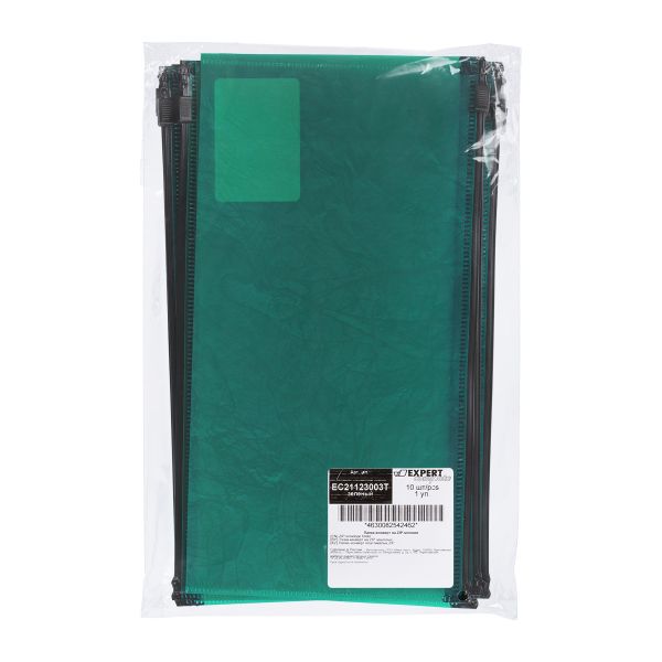 Папка-конверт на ZIP-молнии travel 180 мкм волокно, 10 шт, зеленый ЕС21123003T, Expert Complete ЕС21123003T