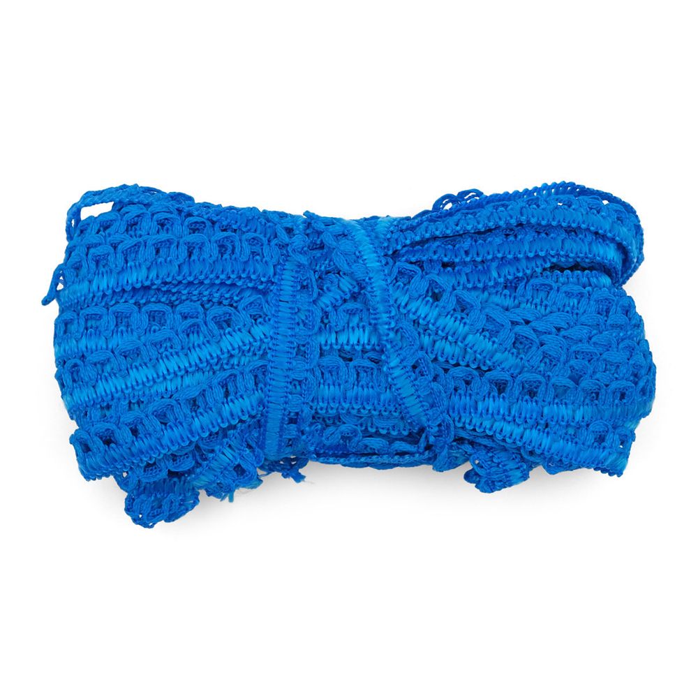 Кружево вязаное (тесьма) 10 мм / 25 метров, рис.9441 (синий) С3805Г17