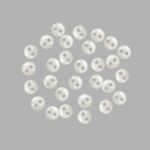 Украшения декоративные пуговицы Мини 2 прокола, 6мм, 50 шт ± 2 шт пластик, цв.белый