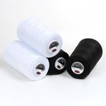 Нитки швейные Max 40/2, 4570 м (5000 ярд), черные, белые / 4 бобины