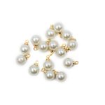 Бусины пластик с петелькой ⌀6 мм, 15 шт в упак, Astra&Craft, Золото