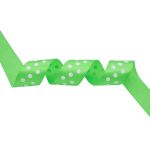 Лента атласная в горошек 45.0 мм / 22.5±1 метров, зеленый, Globus