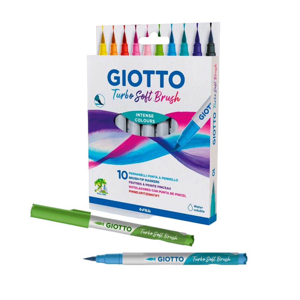 Набор фломастеры Turbo Soft Brush 10 цв, Giotto F426800