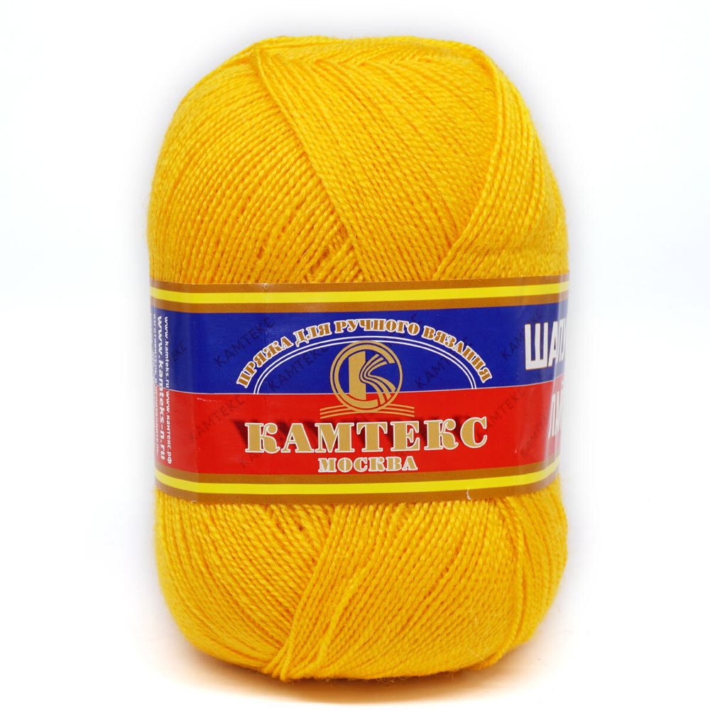Пряжа Камтекс Шалунья лайт / уп.10 мот. по 100 г, 600 м, 104 желтый