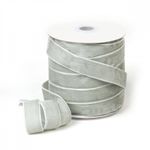 Лента бархатная (тесьма) 20.0 мм / 22.86±1 метров, арт.20VR88 нейлон цв.серый