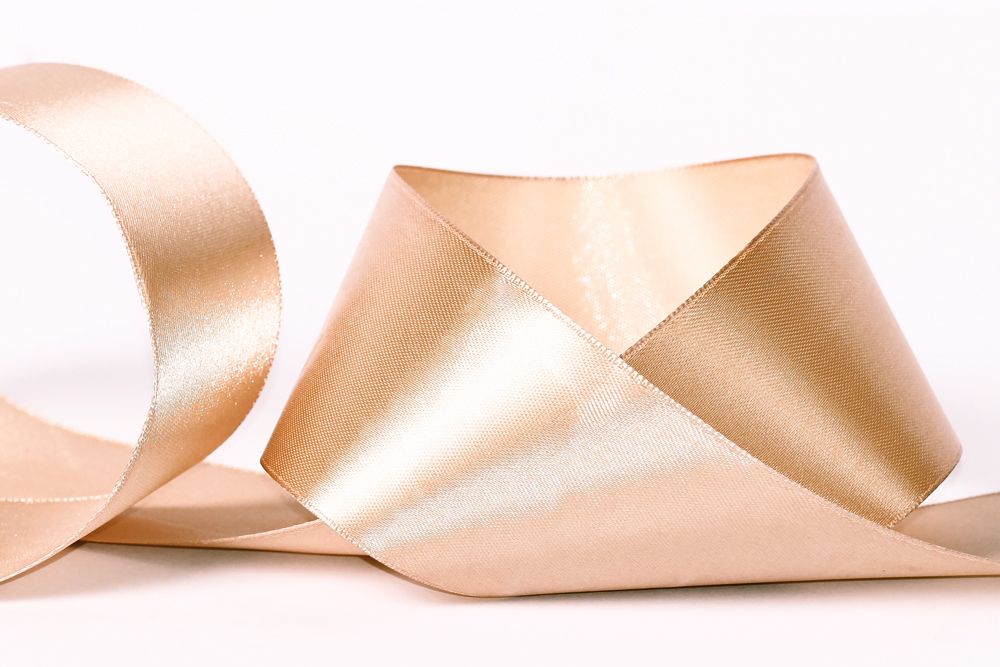 Лента атласная 1-сторонняя 50.0 мм / 33±2 метра, №146 пепельно-каштановый, в термоплёнке, Gamma