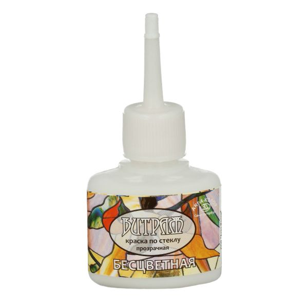 Краска витражная 25 мл, К3431 бесцветная, Аква-колор