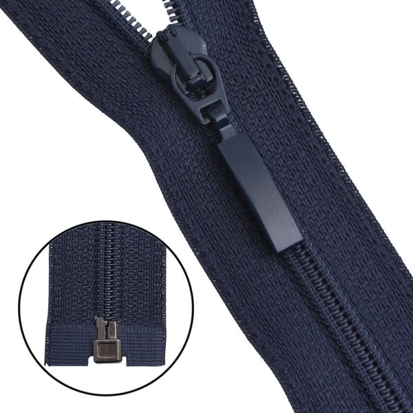 Молния спираль (витая) Arta Т5 (5 мм) 1 зам., разъем., 80 см, цв. 196 т.синий, уп.5 шт