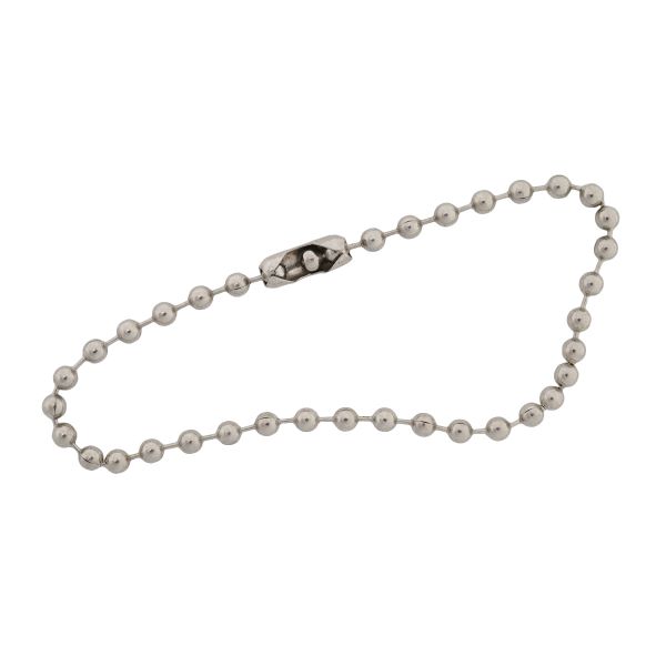 Мулька / биркодержатель (цепочка шариковая) 13,3х0,3х0,3 см (никель), К3509, 50 шт