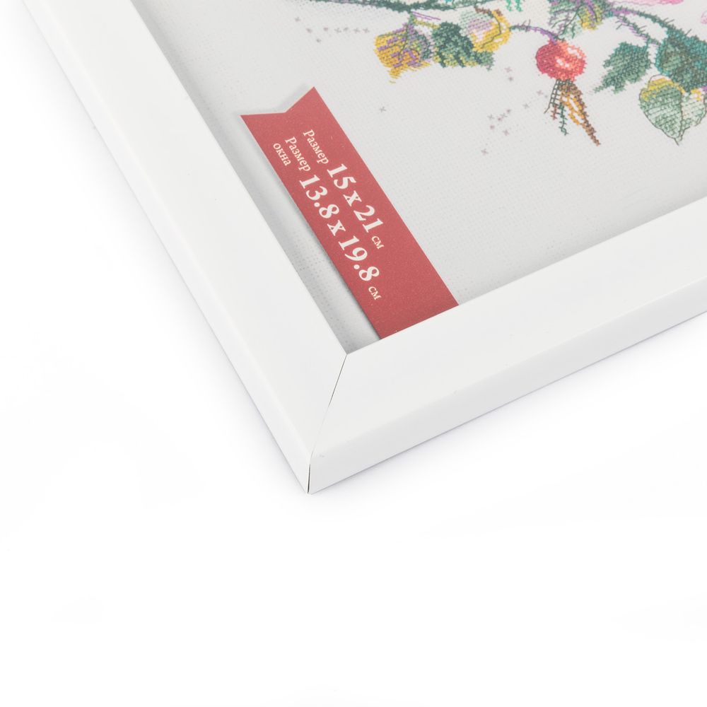 Рамка для картины (фото) пластик с оргстеклом 15х21 см, белый, Gamma ПРК-20