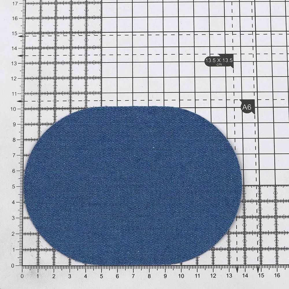 Термозаплатка, джинс, 100x140мм (синий (blue2)), AZ07, 2 шт