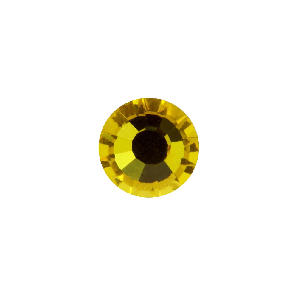 Стразы клеевые стекло 2.7 мм, 144 шт, SS10 лимон (citrine 80310), Preciosa 438-11-612 i