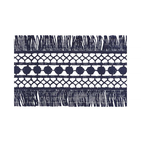 Кружево гипюр (плетёное) 50 мм / 10 м, т.синий, Gamma GGM-5001