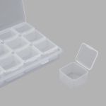 Контейнер для хранения мелочей 17.4х10.6х2.6 см, 15 штук в боксе