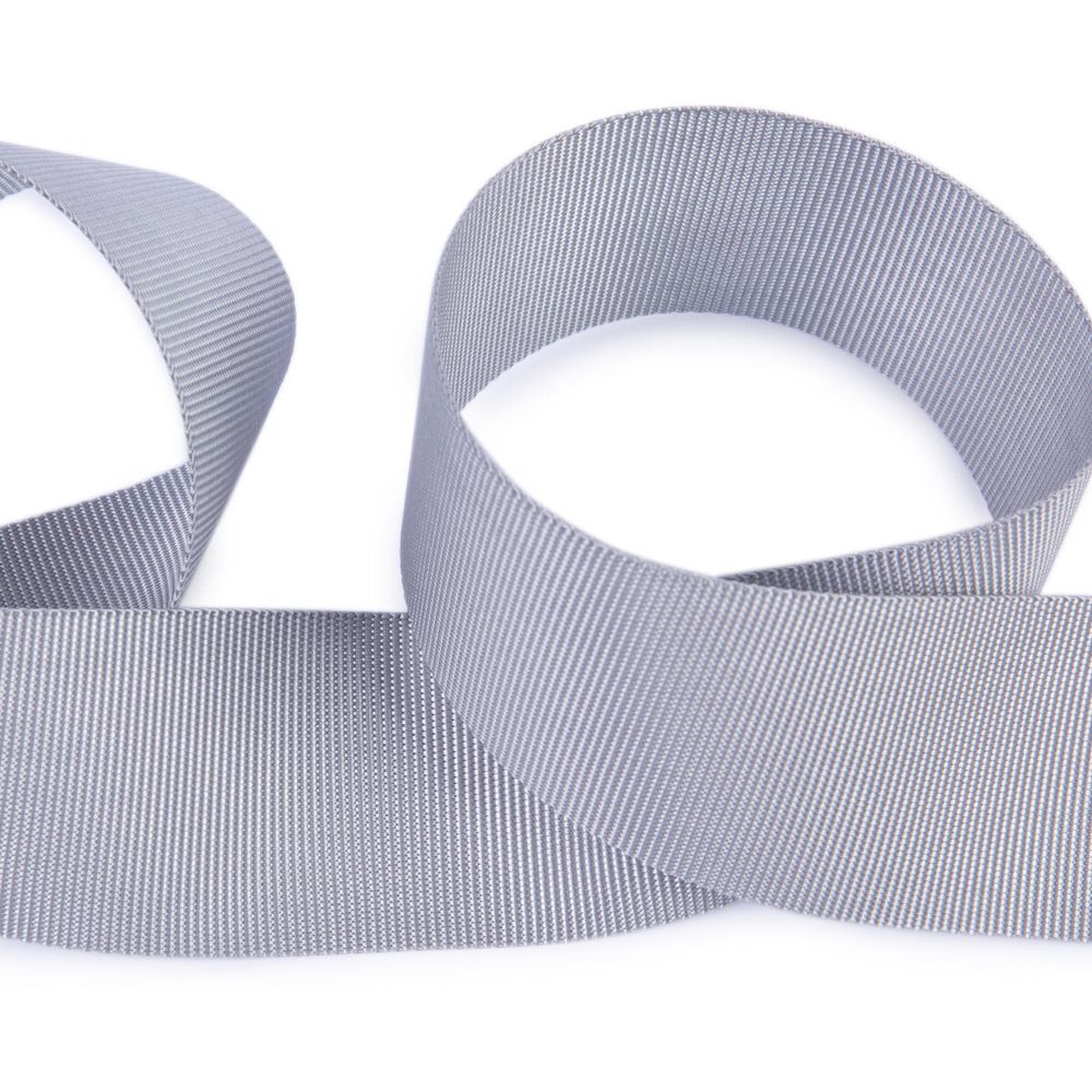 Стропа (ременная лента) 50 мм / 30 метров, толщ. 0.85 мм, [32.39 г/пог.м], 100% п/а, 12 серый, Gamma 9с767