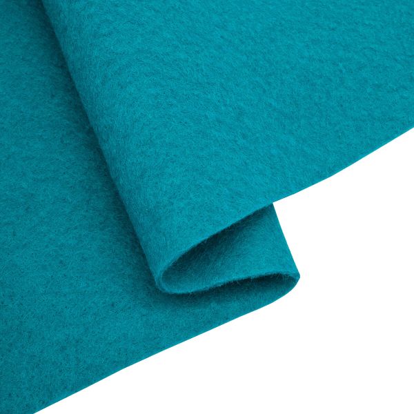 Фетр листовой мягкий 1.5 мм, 30х30 см, 180 г/м², 100% п/э, 4 шт, т.бирюза 8128