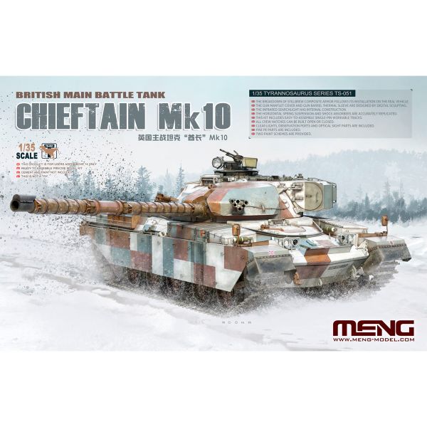 Модель сборная: танк British Main Battle Tank Chieftain Mk10 1/35, Meng TS-051
