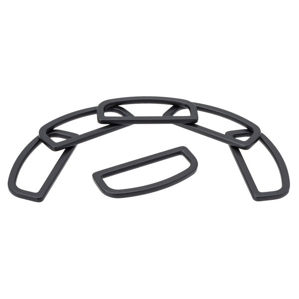 Полукольцо литое металл 35мм (41х18мм), черный матовый, MB2345, 6 шт
