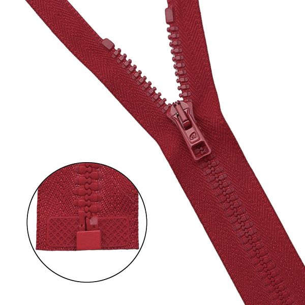 Молния трактор Arta Т6 (6 мм) 1 зам., разъем., 85 см, цв. 008 красный, уп.5 шт