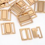 Пряжка-застежка для купальников металл 20.0 мм, 122SW цв.золото уп.10 шт