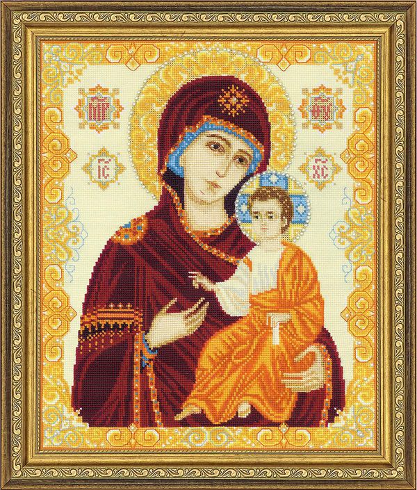 Набор для вышивания нитками Риолис, Богоматерь Иверская 29х35 см