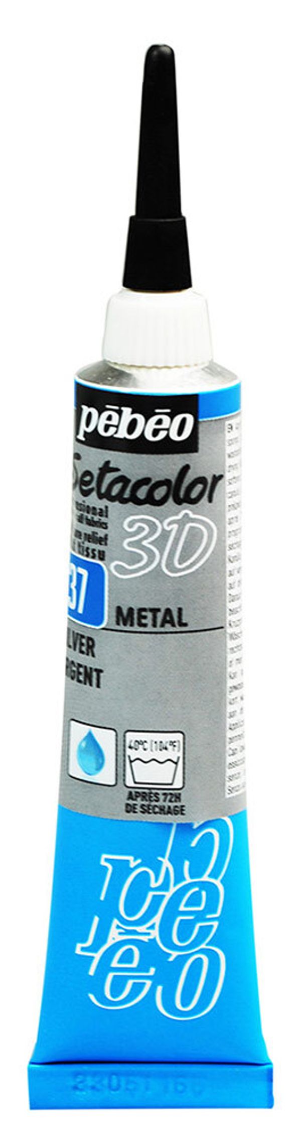 Контур по ткани металлик Setacolor 3D 20 мл 557037 серебро, Pebeo