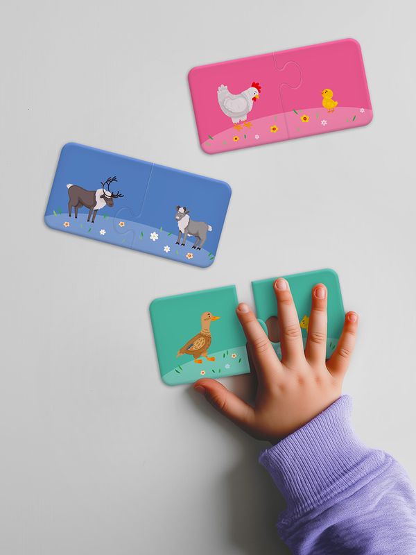 Пазлы-пары для малышей Мама и малыш 20 элемент, Фрея PZL-BК-014