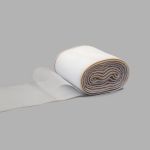 Лента органза с метан. 80мм / 25м (1 белый), С3651Г17