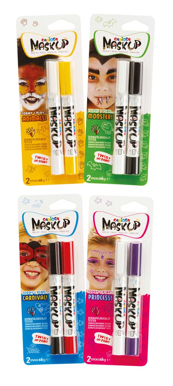 Грим-стик для лица MaskUp Classic Box 12 шт, 2 цв, 53231, Carioca
