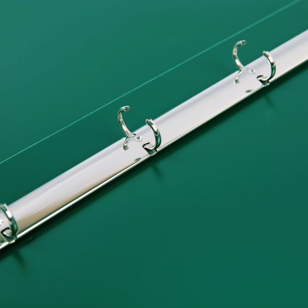 Папка на 4 О-кольцах A4 700 мкм 25 мм, волокно, 4 шт, d-17 мм, зеленый new EC211430003, Expert Complete