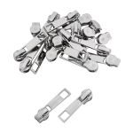 Слайдер (замок) для молнии спираль Т5 (5 мм), никель 32,5х8,5 мм, 20 шт, ГДЖ837