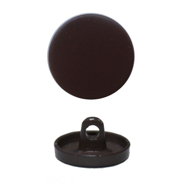 Пуговицы на ножке металл 24L (т.коричневый), 72 шт