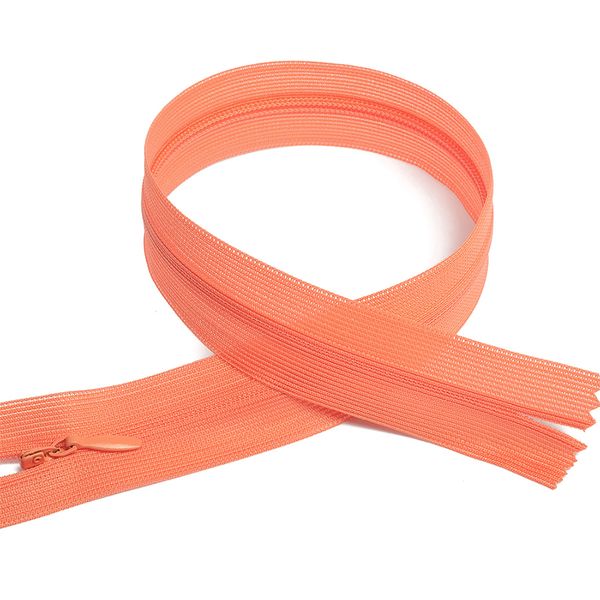 Молния потайная (скрытая) Т3 (3 мм) 1 зам., н/раз., 20 см, цв.F156 розовый уп.50 шт