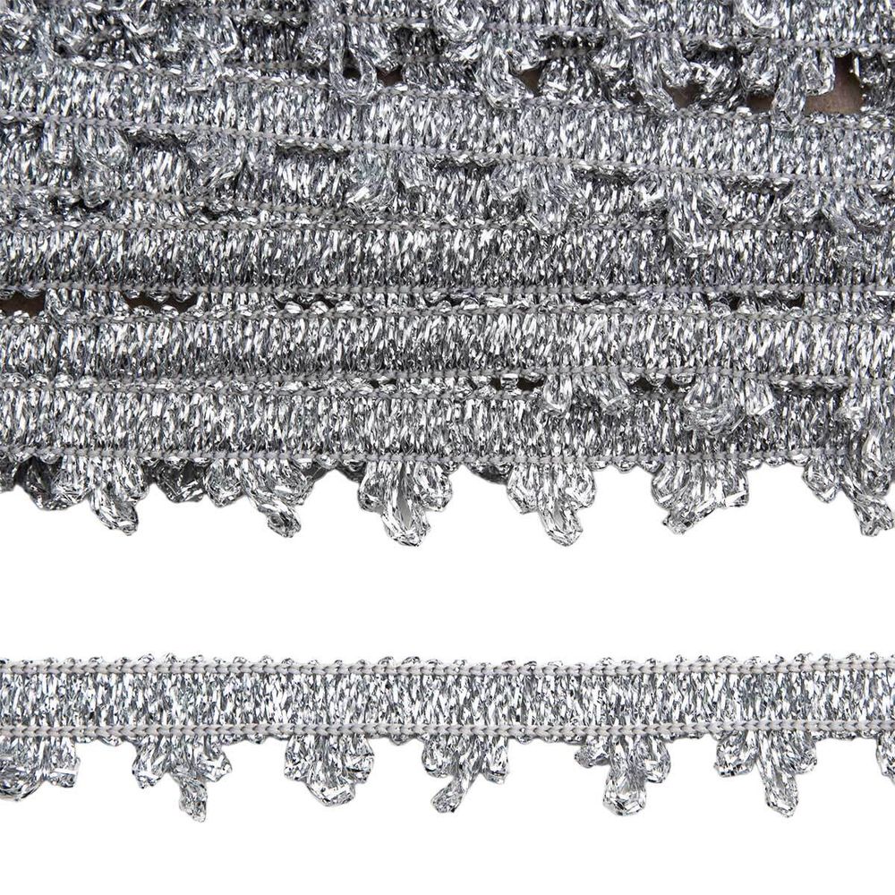 Тесьма 12мм / 16м (серебро), 1012