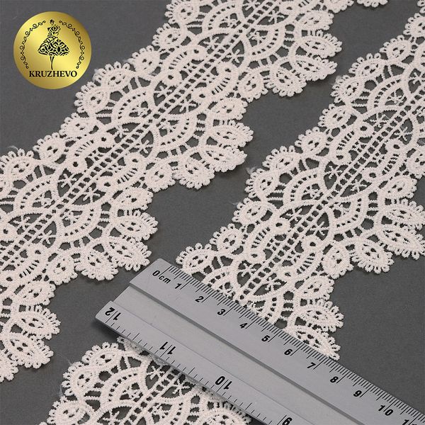 Кружево гипюр (плетёное) 70 мм / 13.71 метров, TBY.SUN.11, цв.F102 молочный