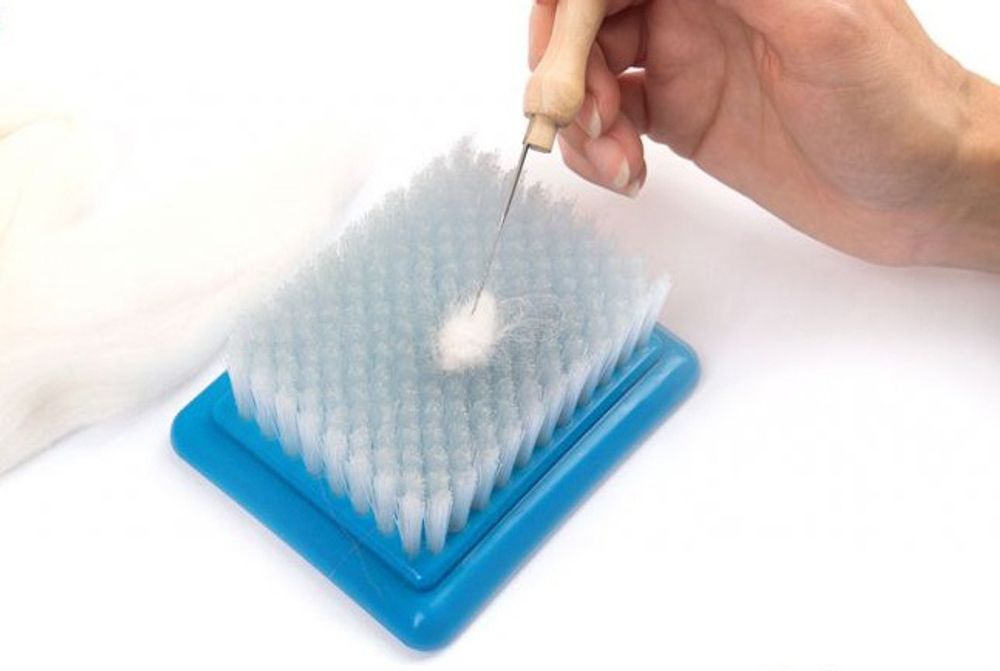 Иглы ручные для валяния (фелтинга) 36 толстые, с деревянной ручкой, Gamma FN-006