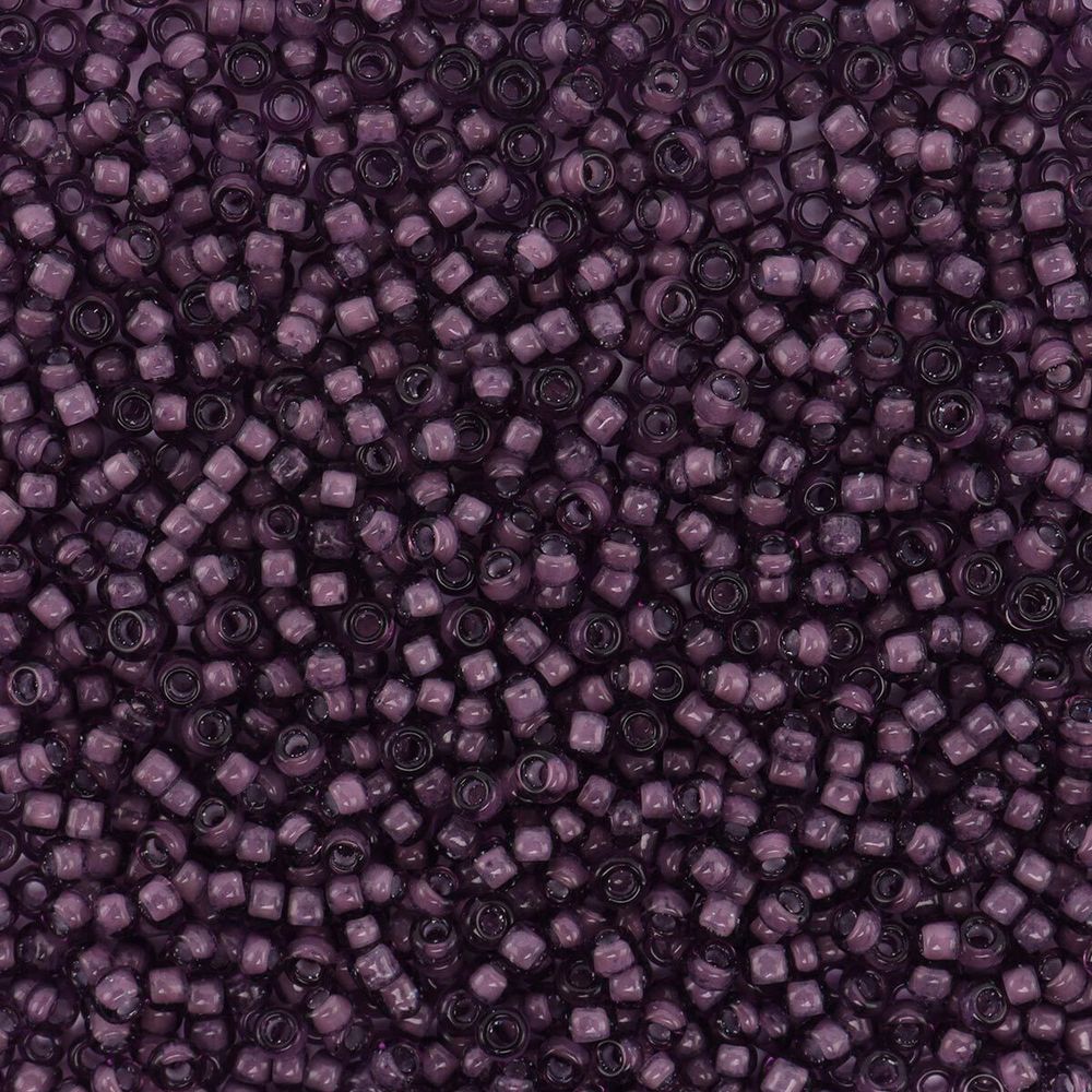 Бисер Astra&amp;Craft 11/0 (2.1 мм), 200 г (10х20 г), цв. 11А-3 фиолетовый/прозрачный с цветным центром