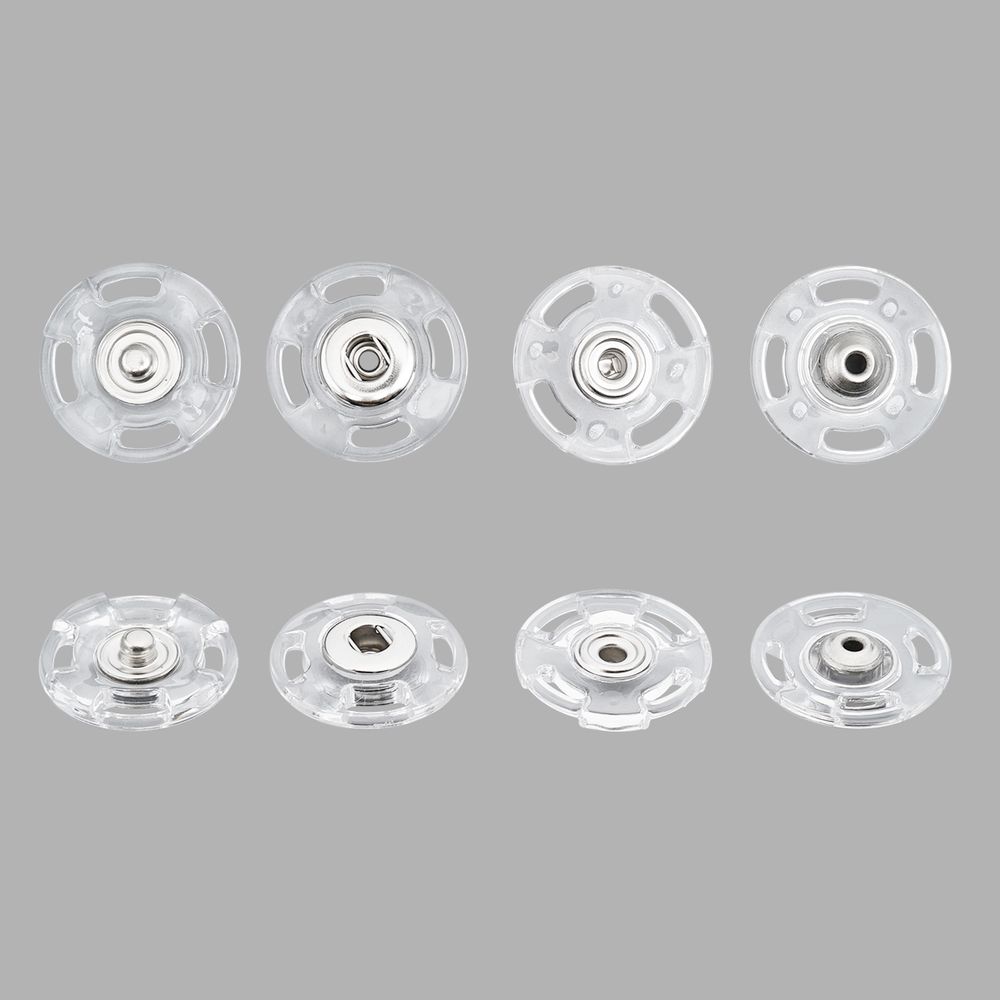 Кнопка пришивная ⌀25 мм, пластик, clear, 10 шт