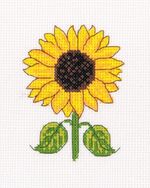 Набор для вышивания нитками Klart 12-064, Подсолнух, 10х12 см